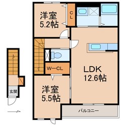 橋本駅 徒歩17分 2階の物件間取画像